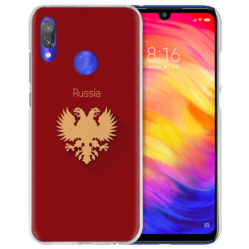 Чехол для Xiaomi Redmi Note 7 7A фотоаппаратов моментальной печати 7S 6 6A 5 Y3 K20 mi 8 до 9 лет CC9 CC9E A1 A2 A3 играть F1 Lite Pro Plus флаг России герб