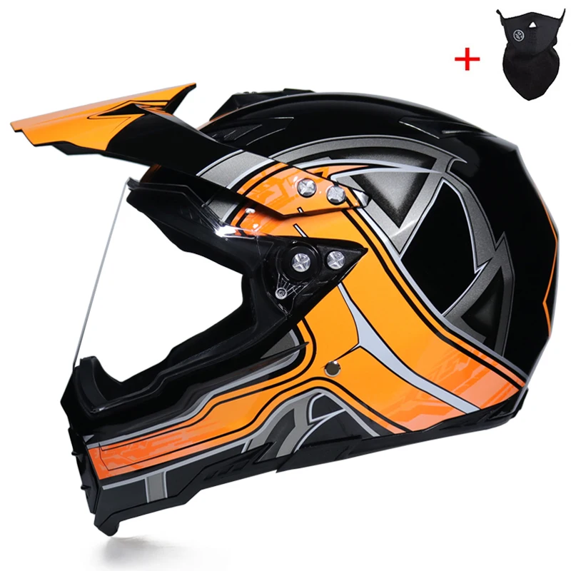 MSUEFKD внедорожный мото rcycle шлем с солнцезащитным козырьком moto-Cross moto cross шлем с двойным щитком racing moto - Цвет: 3a