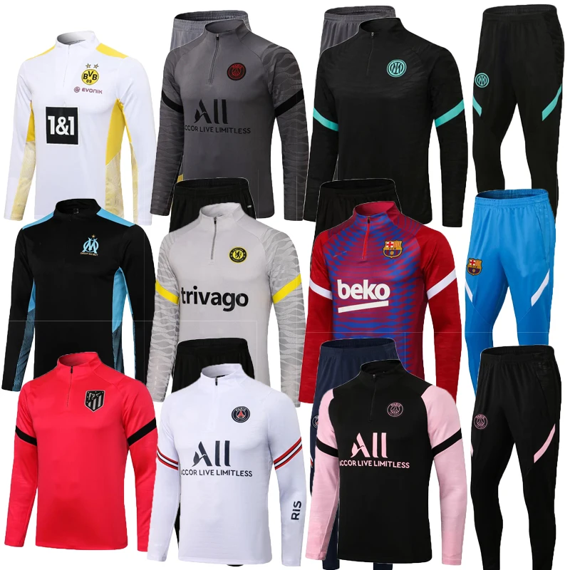 

Мужской тренировочный костюм, модель 21 22 футбольный костюм, тренировочный костюм для бега, 2022, 2021