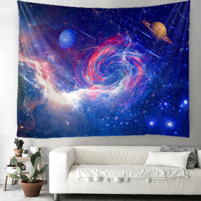 

Cosmic starry sky decoration Indian Mandala Hippie Macrame Tapestry Wall Hanging Boho decor Psychedelic Witchcraft Tapestry