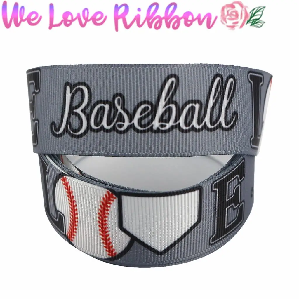 16 мм-75 мм спортивная серия Любовь Баскетбол Софтбол печатные корсаж/враг ленты DIY