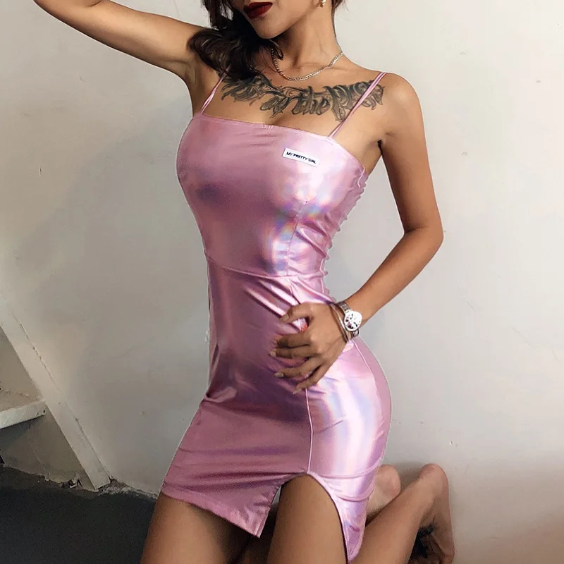 Летние черные розовые сексуальные платья на бретельках с открытой спиной и