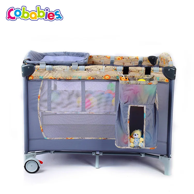 Multifunctional Folding Travel Bed Portable Baby Cradle Baby Shaker Fence Double-layer children playbed games crib for infants