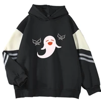 womens 2022 winter new anime genshin impact korean colorblock hoodie long sleeve sweatshirt unisex trend fashion top