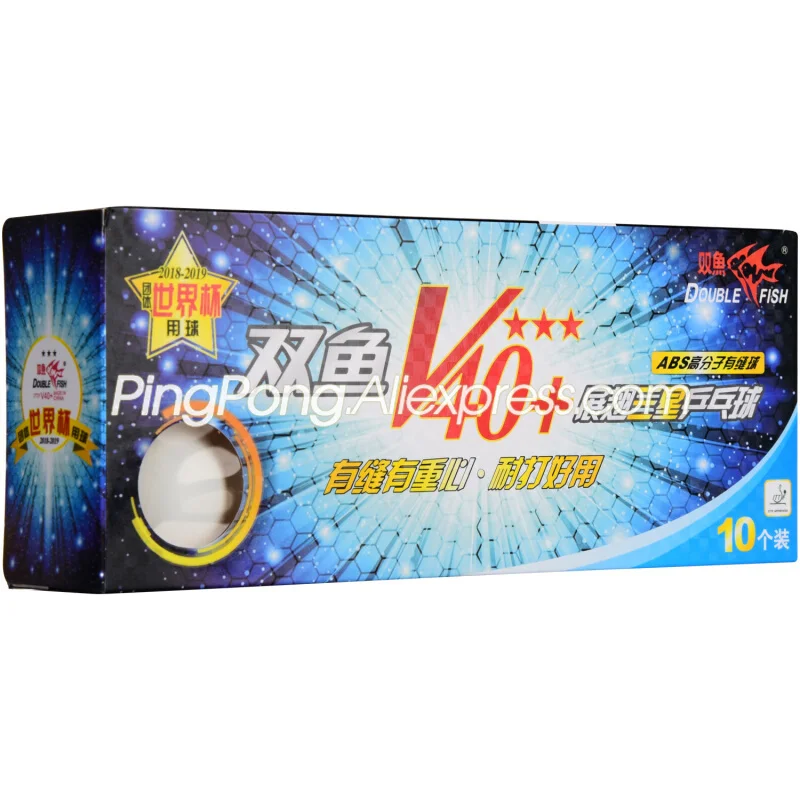 Мяч для настольного тенниса Double Fish V40 с 3 звездами оригинальные Пластиковые Мячи