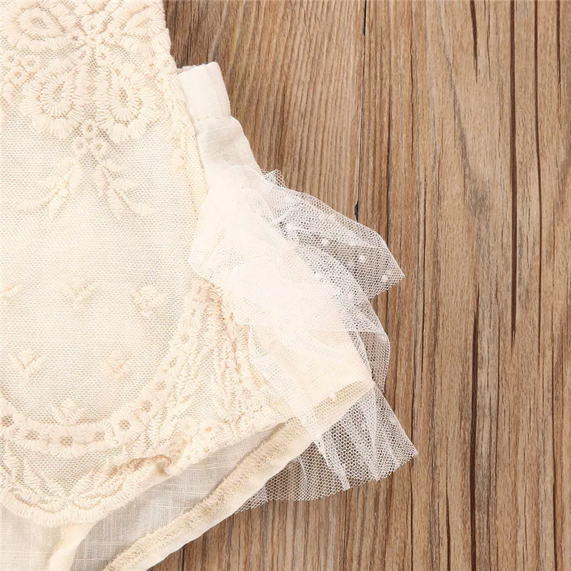 

Newborn Baby Girl Lace Crochet Rompers Costume Sleeveless Backless Casual Lace Jumpsuit Mesh Baby Girls Cotton Jumpsuit 0-18M
