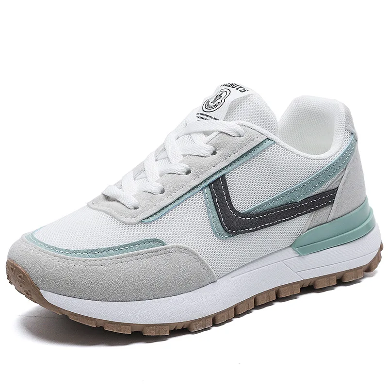 

2020 Summer Women Light Sneakers White Tennis Woman Mesh Shoes Female Row Shoes Platform Flats Casual Ladies Vulcanize Shoes 40