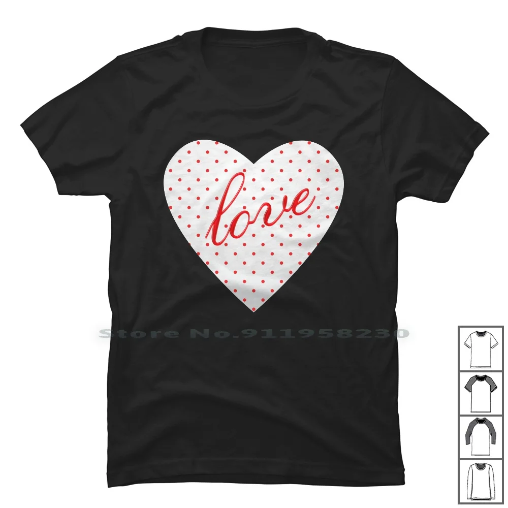 

Valentine's Day T Shirt 100% Cotton Cartoon Lovers Trend Heart Love 2021 Red End Day Art Love