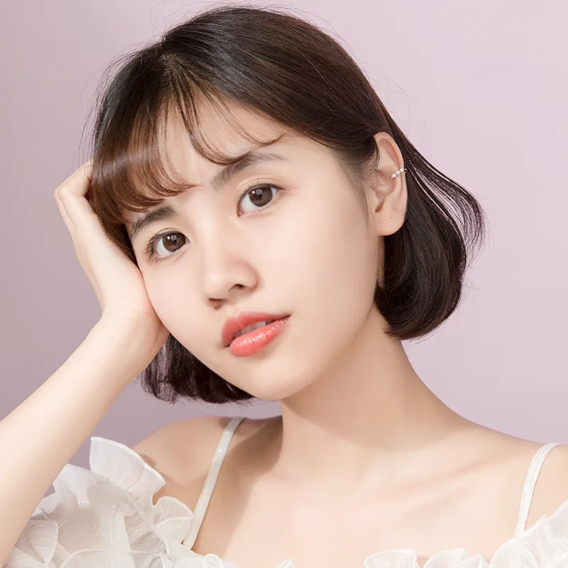 Trustdavis 100% блестящие серебряные серьги клипсы для ушей женщин и девушек без