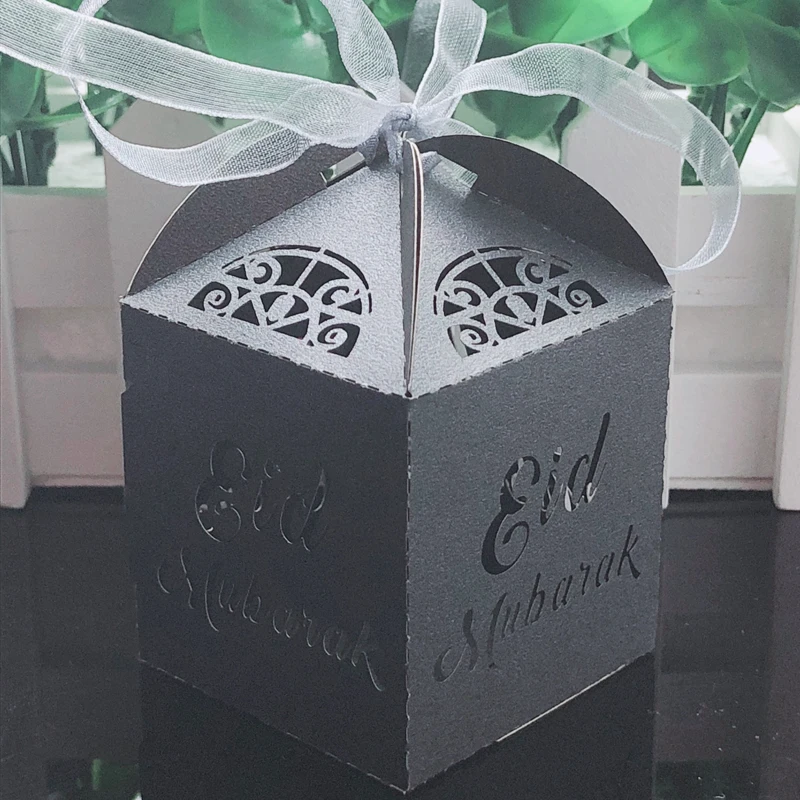 10 шт. Happy Eid Mubarak коробка для конфет украшения для Рамадана DIY бумажные подарочные коробки коробка для подарка исламский мусульманский аль-Фитр Eid вечерние поставки