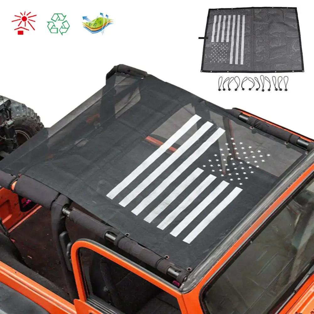Солнцезащитный сетчатый бикини с защитой от УФ лучей для Jeep Wrangler TJ 2 Door черно