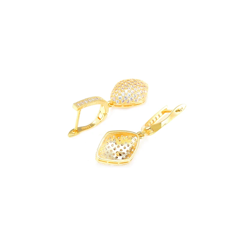 Женские серьги-кольца с кристаллами ААА свадебные ювелирные украшения в