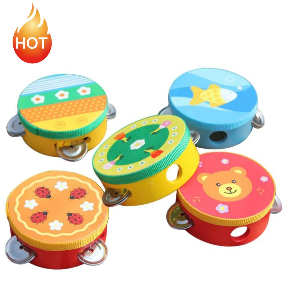 

Children Kids Music Toys Educational Cartoon Mini Musical Beat Instrument Hand Drum Baby Gifts