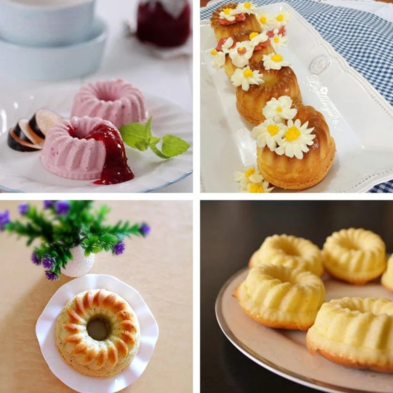 

12pcs Silicone Liner Cupcake Paper Baking Cup 3D Cake Cup Muffin Cases Cake Mold Small Cake Box Cup Tray Decorating Tools