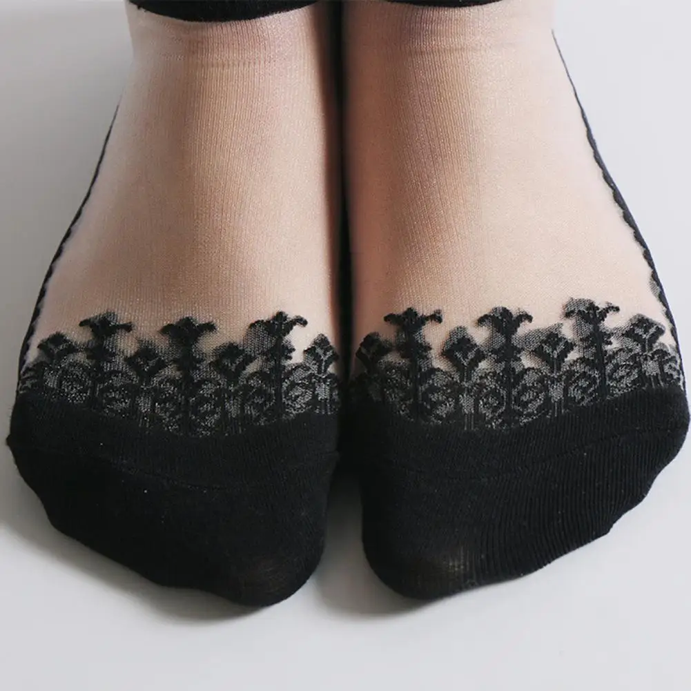 Kuuulee женские летние прозрачные носки ультратонкие короткие невидимые низкие