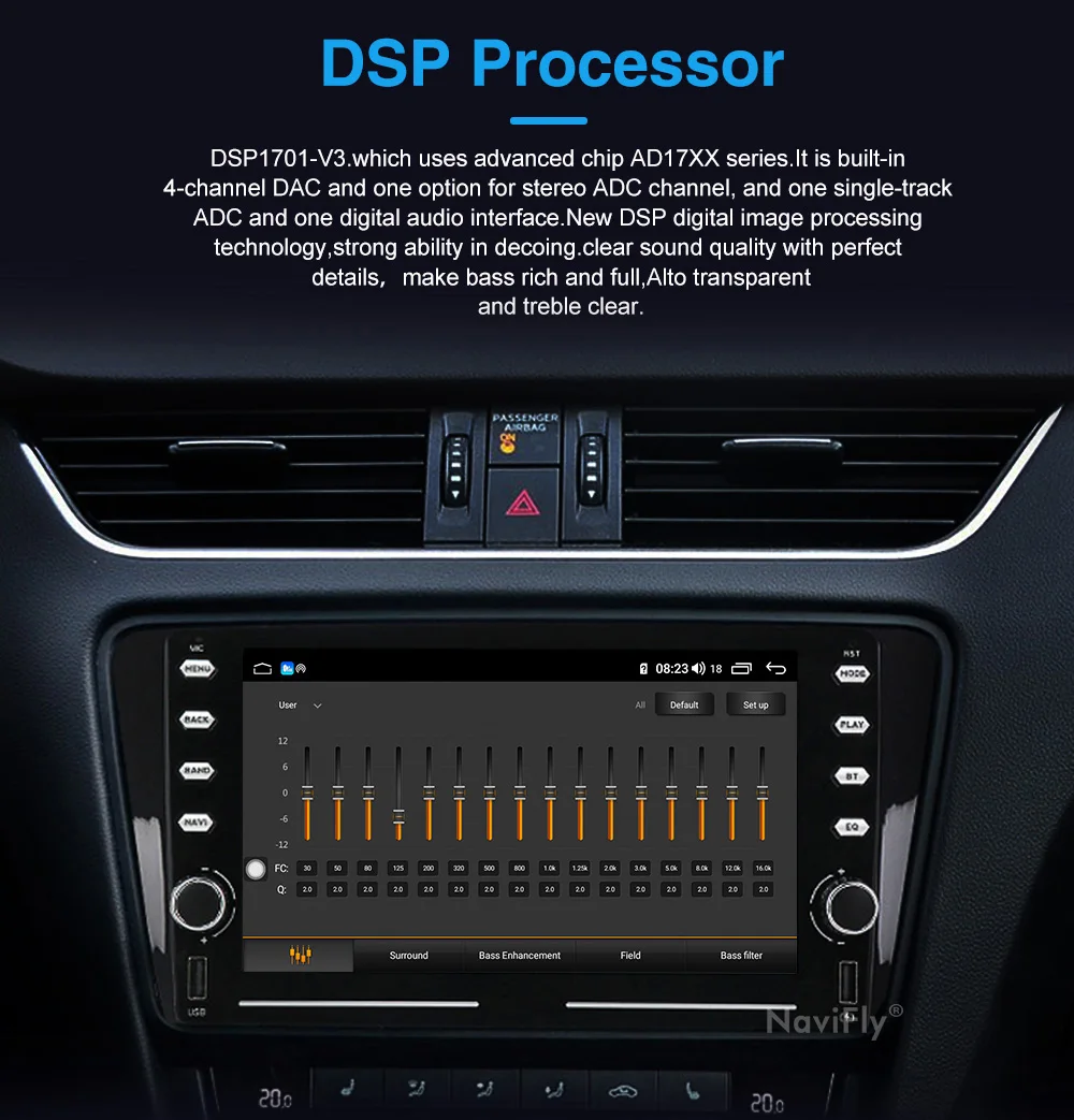 Navifly Голосовое управление Android автомобильное радио для Mitsubishi ASX 2010-2017 GPS навигация