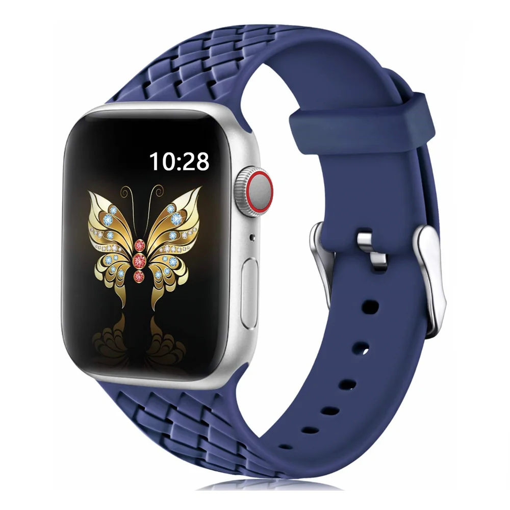 Тканый ремешок для часов аpple 38 мм, 42 мм, iWatch, версия 4 полосы 44 мм 40 мм силиконовый ремень ремешок Браслет Apple watch 4 5 3 21 44 42