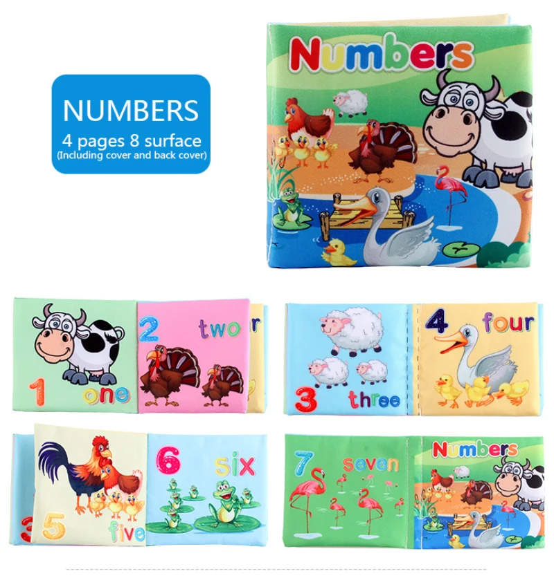 Juguetes educativos de Aprendizaje Temprano de tela suave para beb&eacute; de 0 a 3 a&ntilde;os, juguetes educativos de aprendizaje para beb&eacute;, craquelado silencioso, a prueba de golpes-5