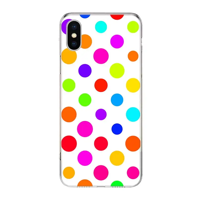 

Polka Dots Soft Silicone Phone Case For Apple iphone 11 12 Mini Pro XR X XS Max 7 8 6 6S Plus + 7G 6G 5 SE Cover
