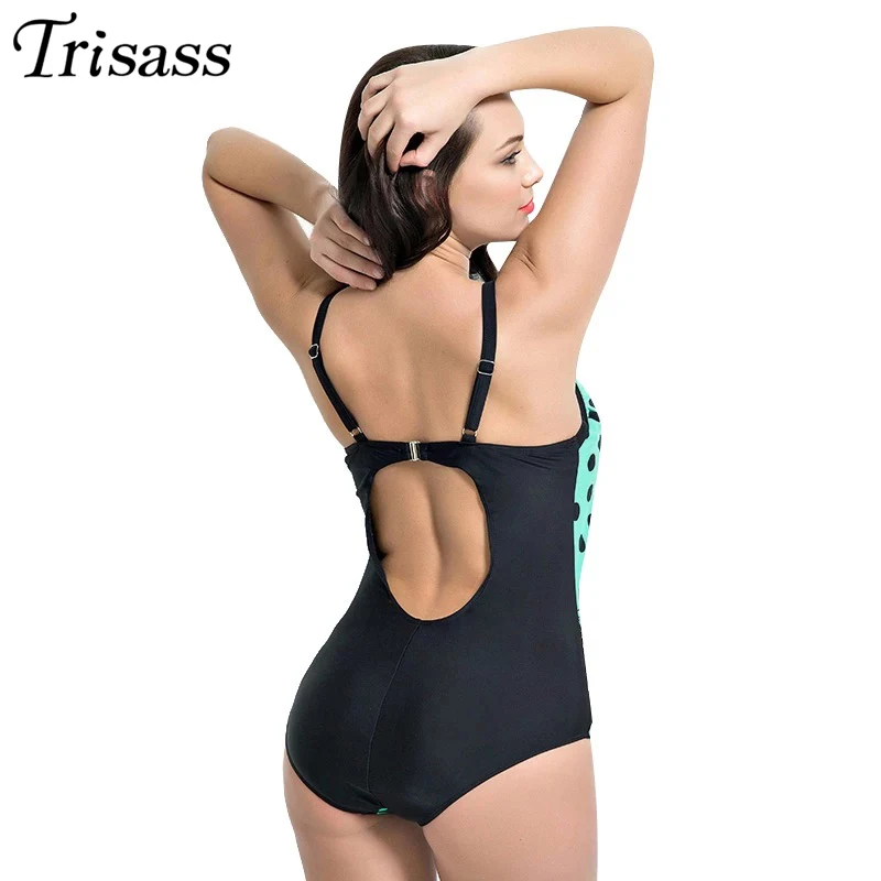 Слитный купальник Trisass 2021 монокини с цветочным принтом купальники женский топ в