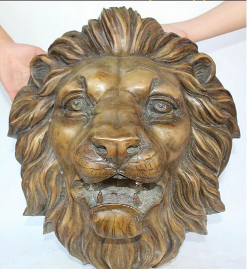  503 + 16 &quotКитайская народная бронзовая 12 год зодиака голова тигра подвесная