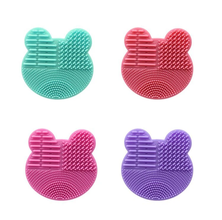 

Silicone Eyeshadow Sponge Cleaner Pink Purple Silicone Box Dry or Wet Use Quick Clean Silicon Makeup Make up Brush Cleaner
