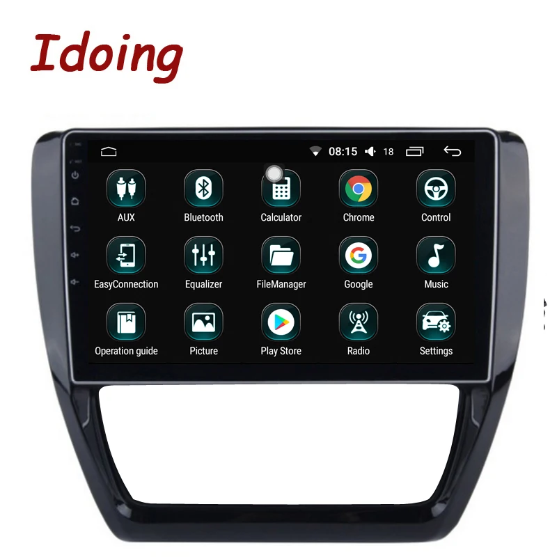 Автомобильный мультимедийный плеер Idoing 10 2 дюйма 8 ядер Android 0 радио для VW Jetta 2017 4 гб