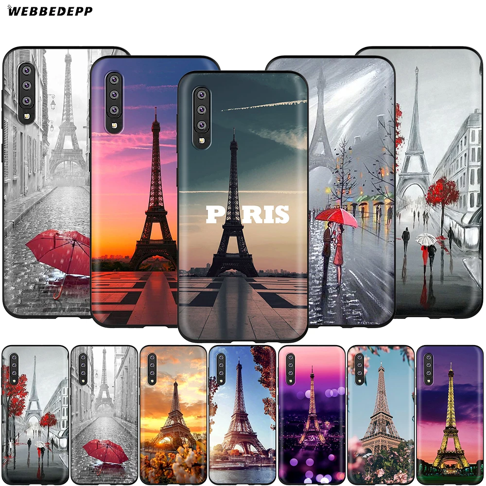 Webbedepp Эйфелева башня Париж Франция чехол для Samsung Galaxy A3 A5 A6 Plus A7 A8 A9 J6 M20 A10S A20S A30S A40S