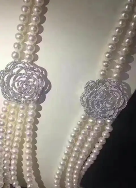 ????? 新デザインgorgeous8- 9ミリメートル南洋ラウンドホワイトパールネックレス20
