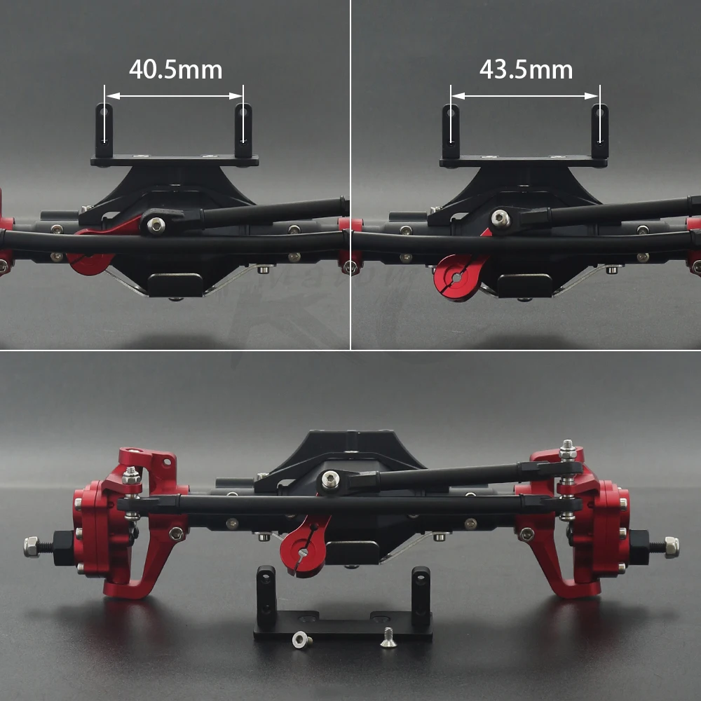 Алюминиевый анодированный портальный мост 30T 8T коническая шестерня для 1/10 RC Rock