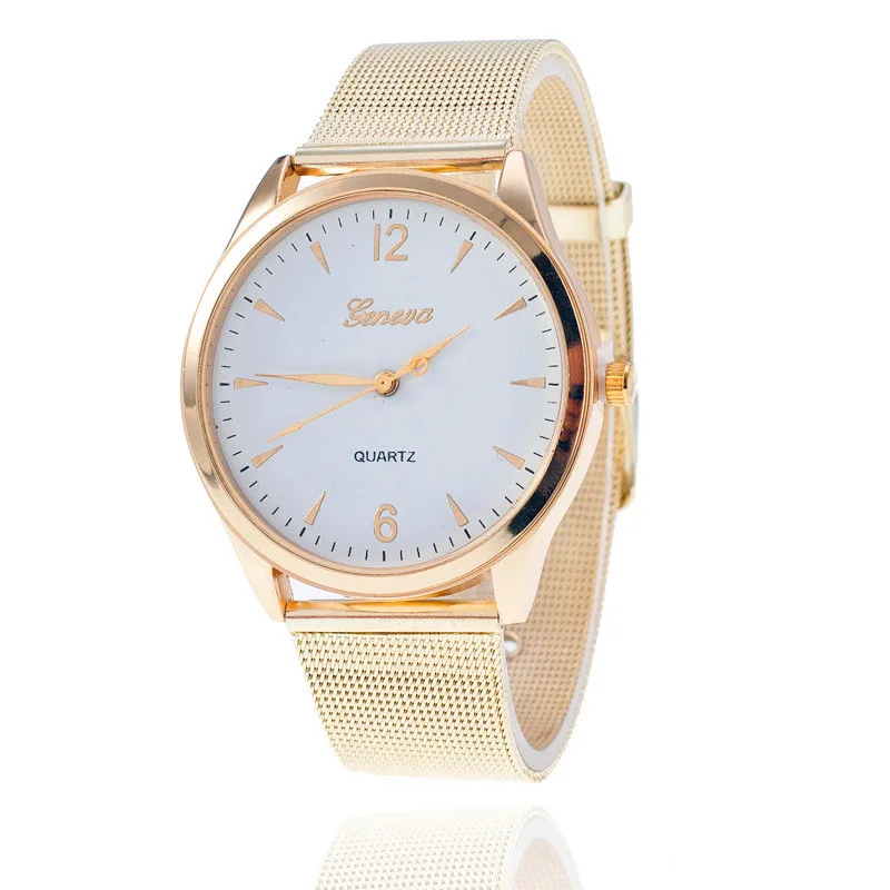 Женева Модные Простые Женские часы знаменитые Роскошные Кварцевые наручные