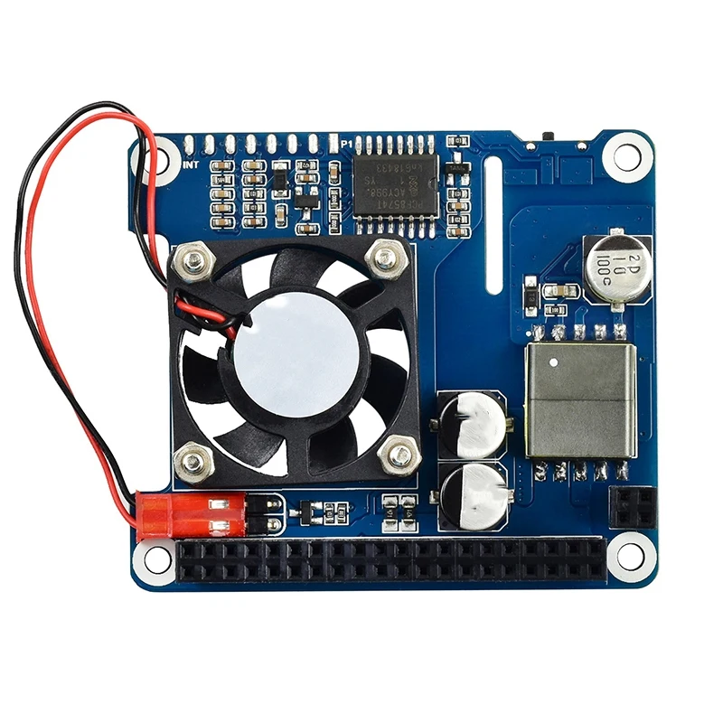 

HOT-Power over Ethernet HAT for Raspberry Pi 4 Model B / 3B+ and 802.3Af PoE Network Expansion Board with OLED