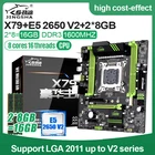 Комплект из материнской платы X79, процессор Xeon E5 2650 V2 2 шт. x 8 ГБ = 16 Гб память ECC REG DDR3 RAM