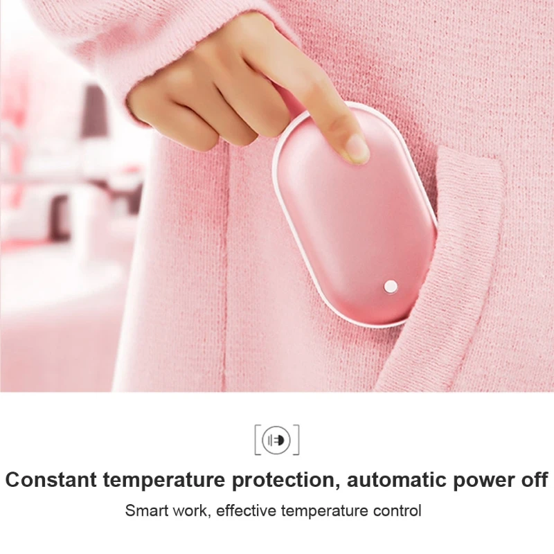 portable mini hand warmer 2 in 1 usb rechargeable cobblestone pocket mobile power bank reusable electric winter heater pxpc free global shipping
