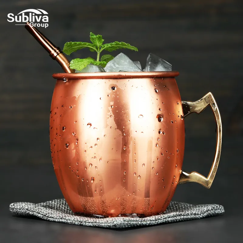 550 мл идеальная ударенная кружка мула в Москву бочка с медным покрытием чашка для