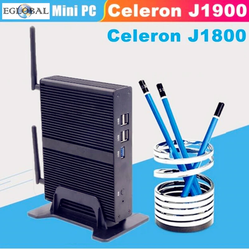 Celeron J1900 J1800 2 41 GHz EGLOBAL Мини ПК четырехъядерный HDMI VGA дисплей компьютер Windows 7