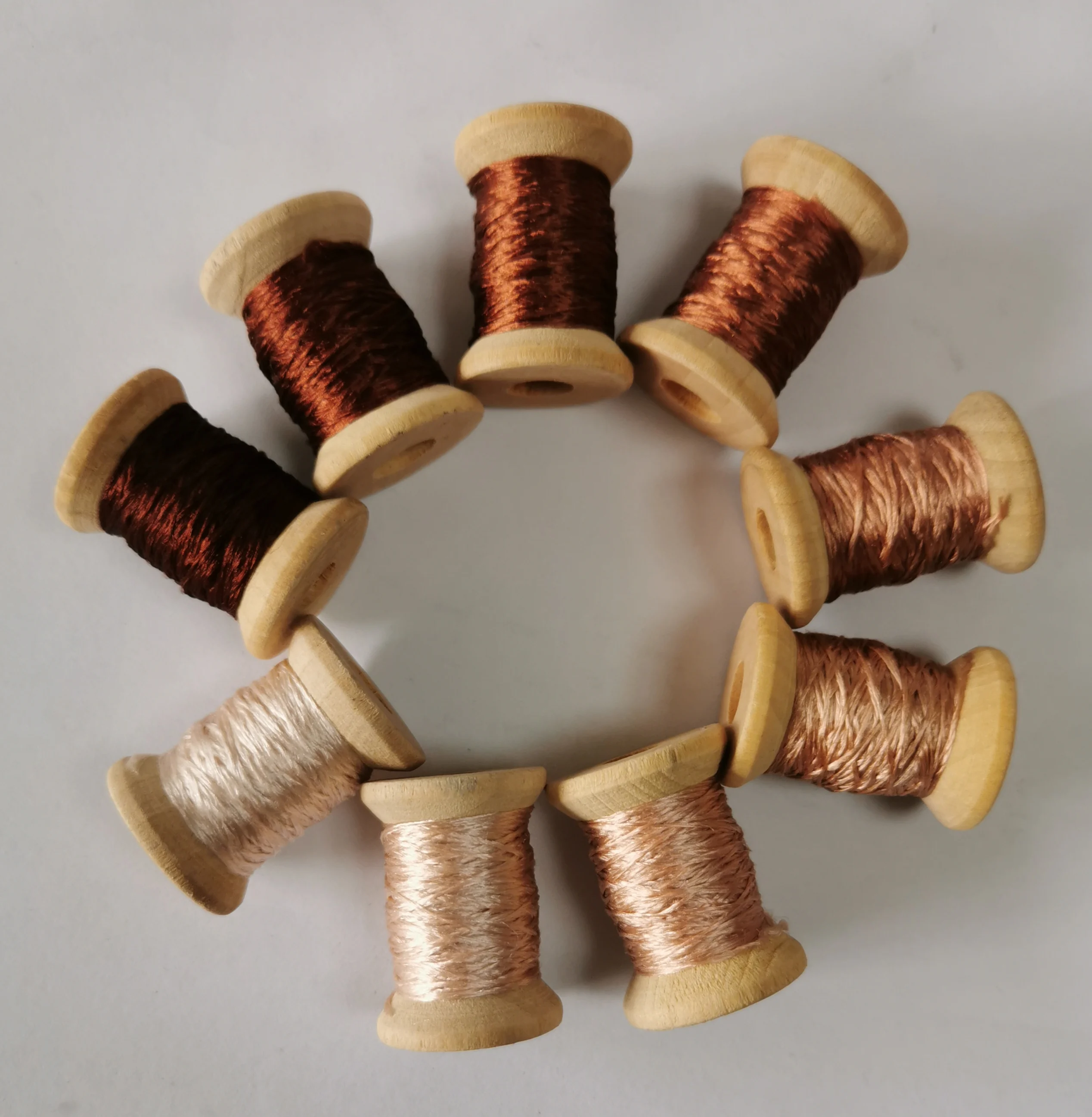 9 катушек 100% натуральный шелк тутового шелкопряда нитки для ручной вышивки