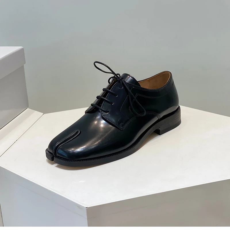 

Новинка весны-осени 2021, кожаные однотонные Прошитые туфли VALLU на низком каблуке для женщин, высококачественные универсальные туфли