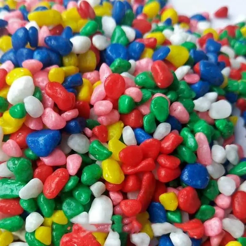 

1 Pack Colorful Gravel Stone Decorations Fish Tank Aquarium Creative River Rock Crushed Stone Decor Ornament Supplies Mix Color