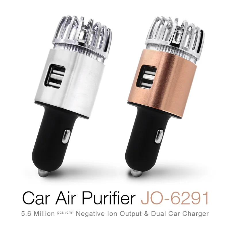 

Автомобильное зарядное устройство 2 в 1 с двумя портами usb, автомобильный очиститель воздуха, свежий ионный очиститель воздуха 12 В, кислородн...