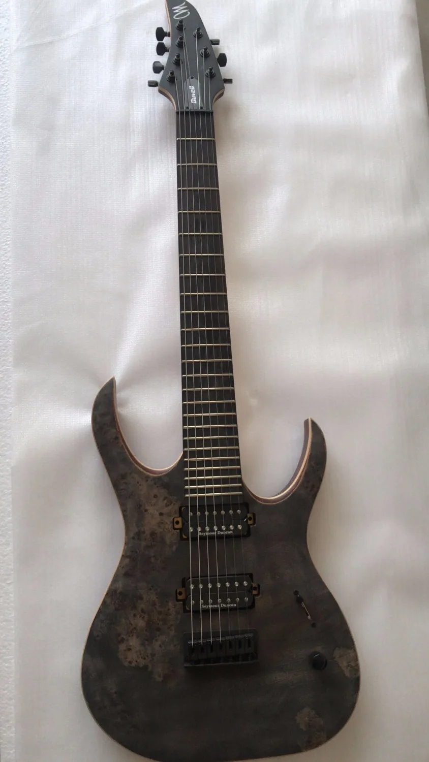 Новая гитара+ блокирующий тюнер+ mayones duvell 7 Струнная Гитара Гриф из черного дерева 5 слойный шейный болт mayones гитара