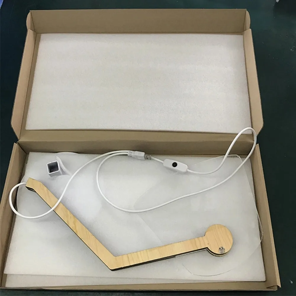 HZFCEW USB Мощность 3D эффект стерео видение светодиодный настольная лампа древесины