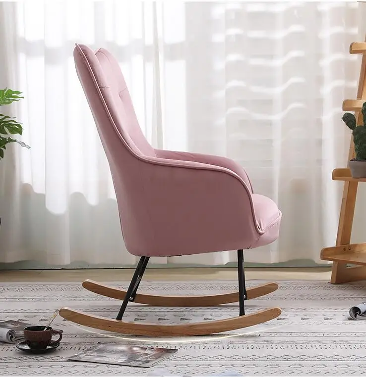 Кресло-качалка в скандинавском стиле одно кресло-качалка с оттоманкой