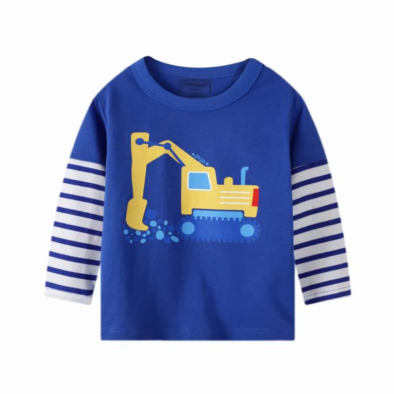 

Хлопковая футболка с длинным рукавом, для мальчиков 2-7 лет