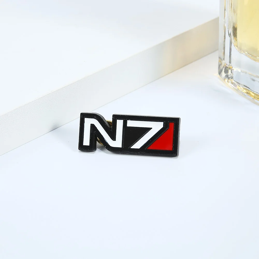 Брошь для рюкзака значки с логотипом Game Mass Effect металлическая брошь эмалью