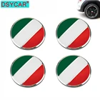 DSYCAR 4 шт.компл. 56 мм, флаг Италии, сплав, наклейка, эмблема для Ferrari Maserati Alfa Romeo FIAT Lamborghini