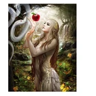 Алмазная 5D картина Красавица и змея, вышивка крестиком из круглыхквадратных страз, мозаика для домашнего декора своими руками, YC395