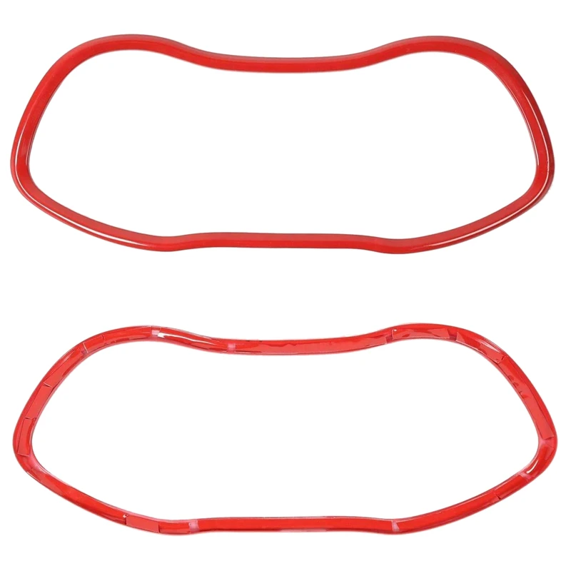 

Interior Dashboard Instrument Meter Frame Cover Trim Red Accessories for Dodge Challenger 2015-2019