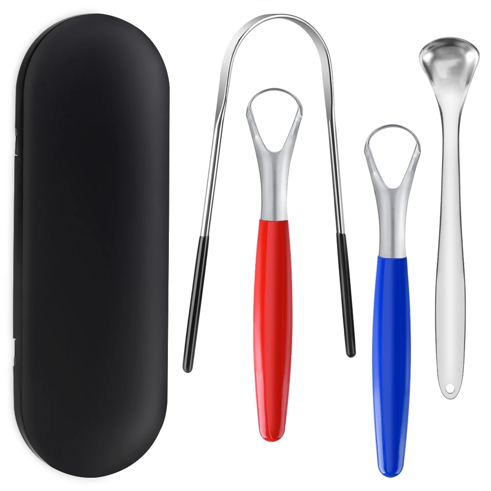 Скребок для языка из нержавеющей стали очиститель свежего дыхания с покрытием