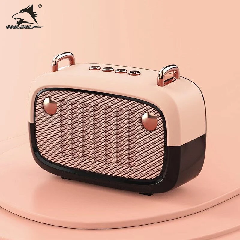 

COOLWOLF Outdoor portable colorful speakers wholesale Wireless stereo blue tooth Speaker Wireless HiFi Portable Speaker